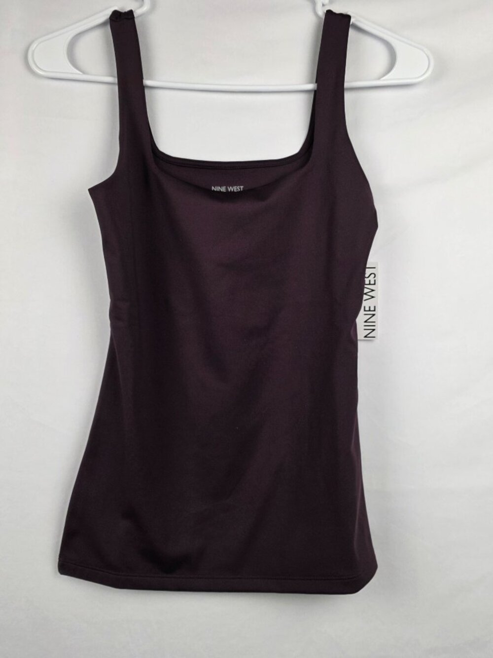 NWT Nine West Square Neck Sculpting Tank Top Purple